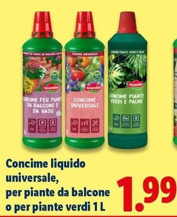 Grandiol - Concime Liquido Universale/Per Piante Da Balcone O Per Piante Verdi