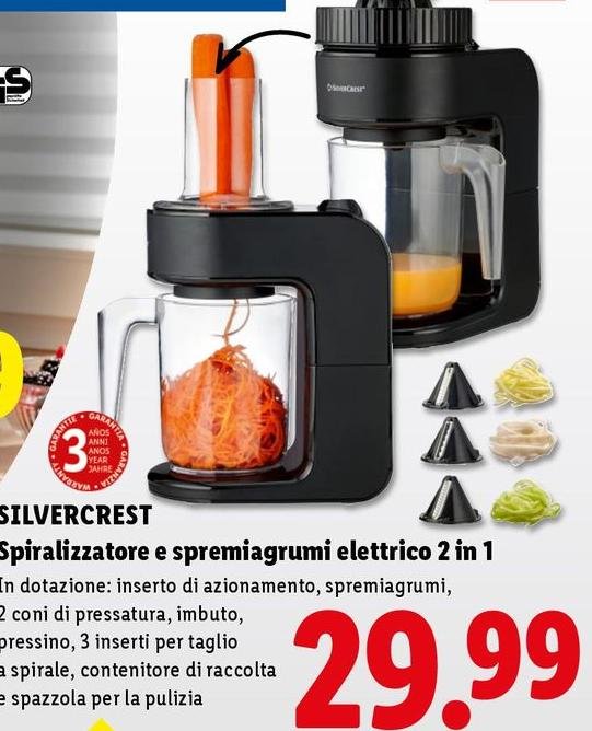 Silvercrest - Spiralizzatore E Spremiagrumi Elettrico 2 In 1