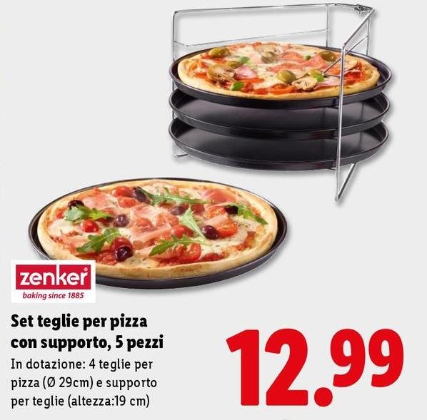 Zenker - Set Teglie Per Pizza Con Supporto