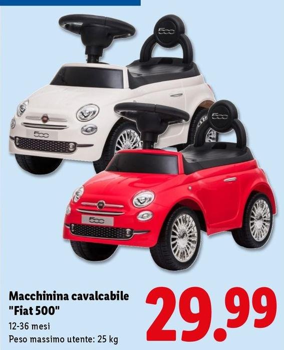 Macchinina Cavalcabile "Fiat 500"