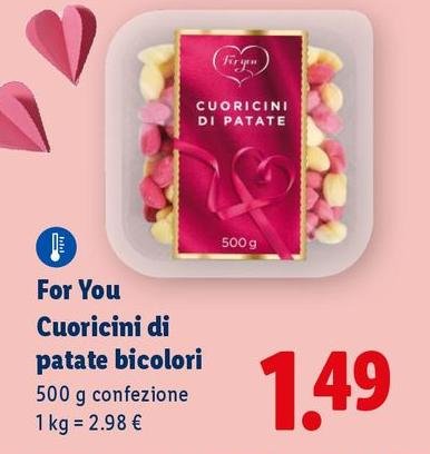 For You - Cuoricini Di Patate Bicolori