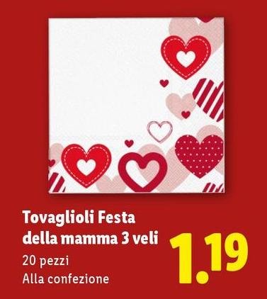 Tovaglioli Festa Della Mamma 3 Veli