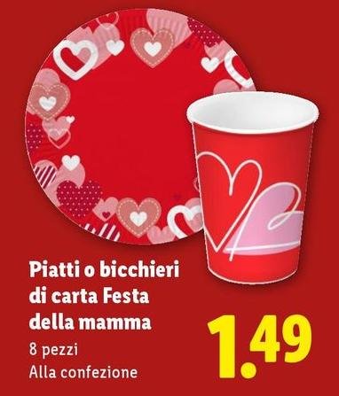 Piatti O Bicchieri Di Carta Festa Della Mamma