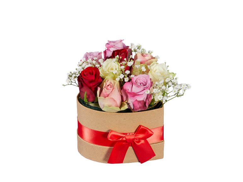 Rose in confezione a cuore