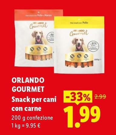Orlando Gourmet - Snack Per Cani Con Carne