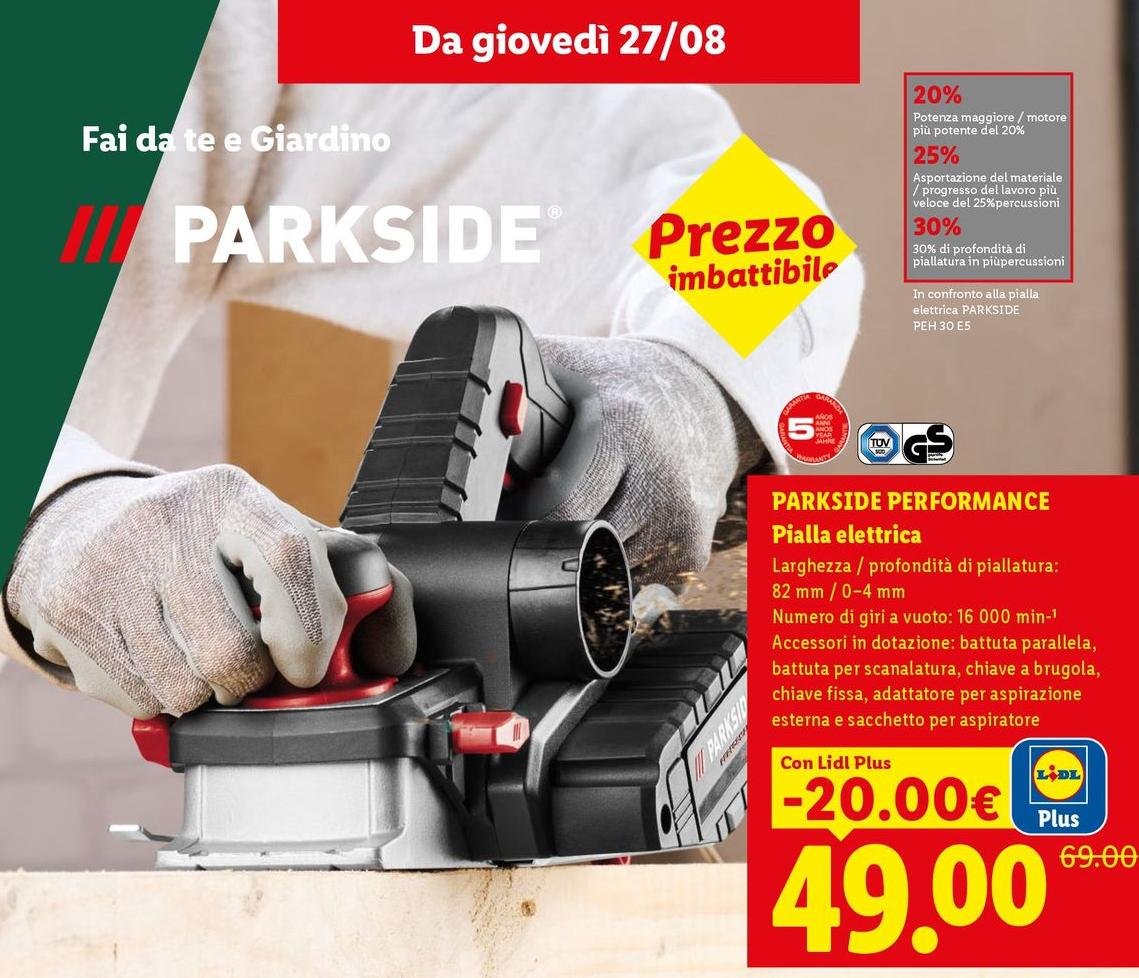 Parkside -  Performance Pialla Elettrica