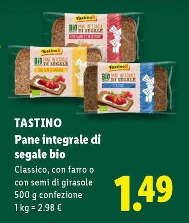 Tastino - Pane Integrale Di Segale Bio