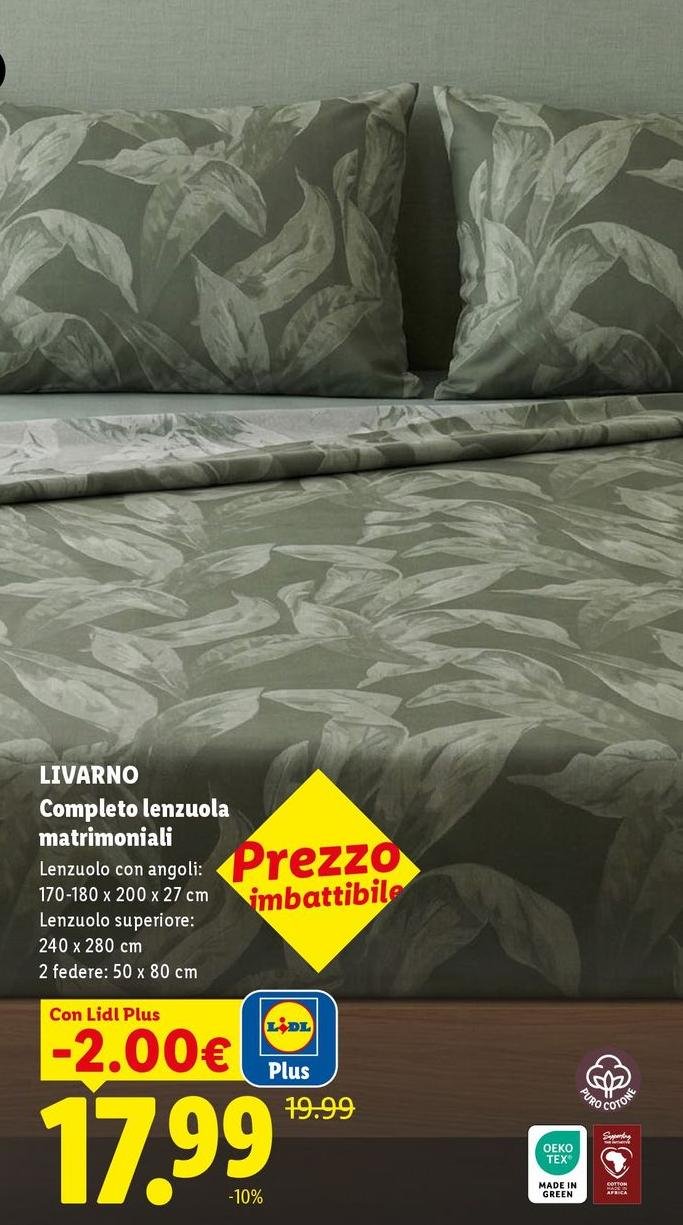 Livarno - Completo Lenzuola Matrimoniali