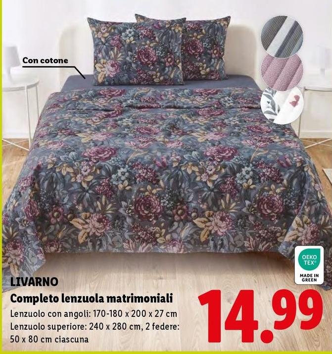 Livarno - Completo Lenzuola Matrimoniali