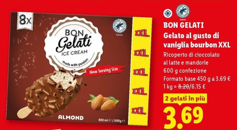 Bon Gelati - Gelato Al Gusto Di Vaniglia Bourbon Xxl
