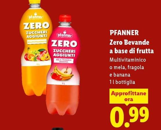 Pfanner - Zero Bevande A Base Di Frutta