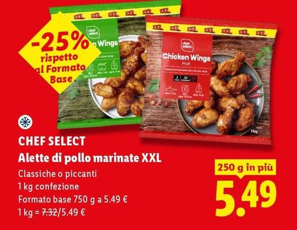 Chef select - Alette Di Pollo Marinate Xxl