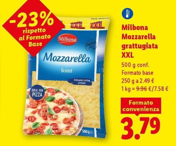 Milbona - Mozzarella Grattugiata Xxl