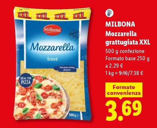 Milbona - Mozzarella Grattugiata XXL