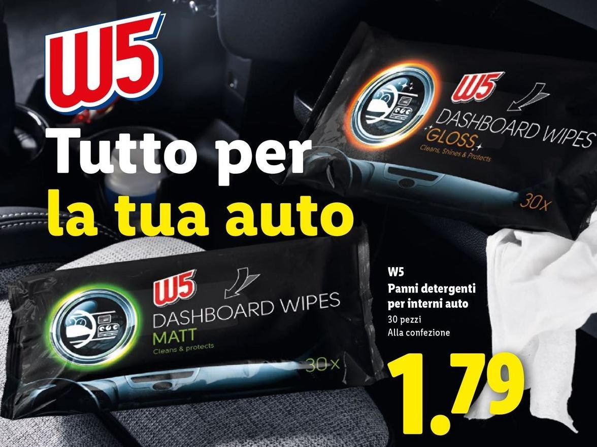W5 - Panni Detergenti Per Interni Auto