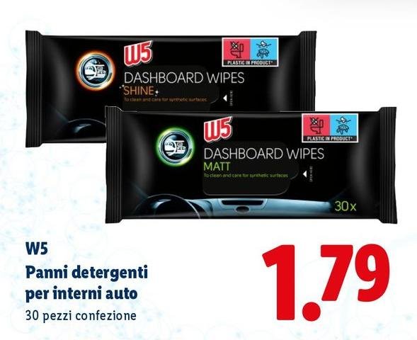 W5 - Panni Detergenti Per Interni Auto
