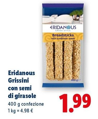 Eridanous - Grissini Con Semi Di Girasole