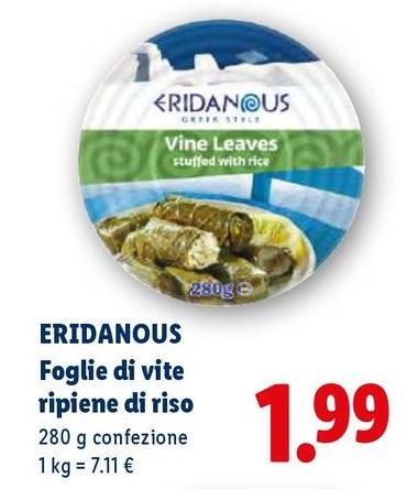 Eridanous - Foglie Di Vite Ripiene Di Riso