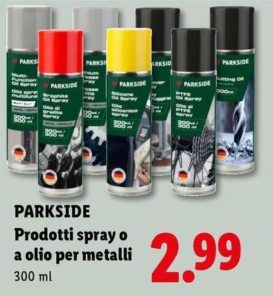 Parkside - Prodotti Spray O A Olio Per Metalli