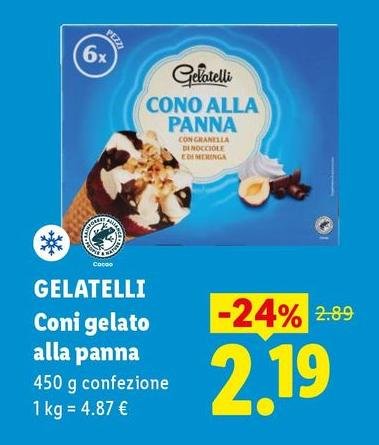 Gelatelli - Coni Gelato Alla Panna
