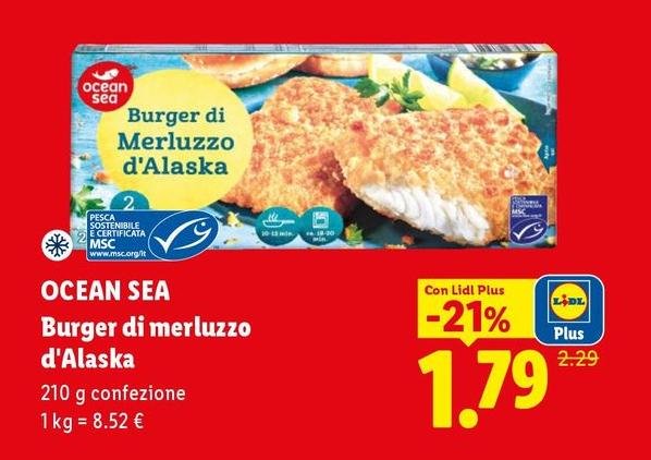 Ocean sea - Burger Di Merluzzo D'Alaska