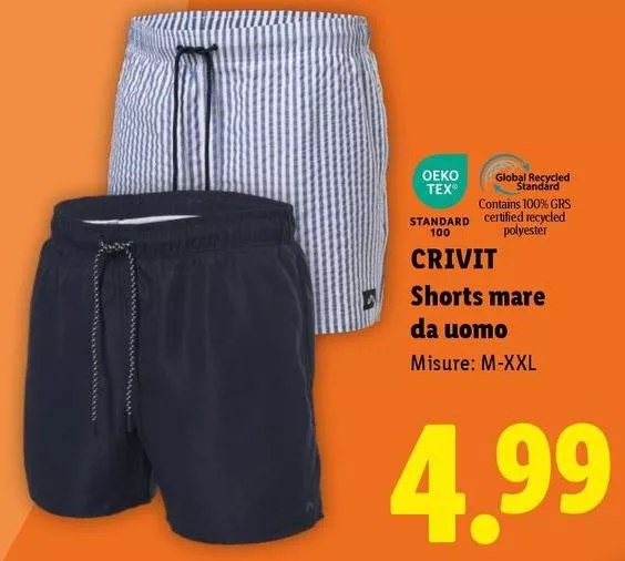 Crivit - Shorts Mare Da Uomo