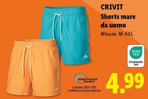 Crivit - Shorts Mare Da Uomo