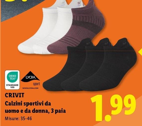 Crivit - Calzini Sportivi Da Uomo E Da Donna, 3 Paia