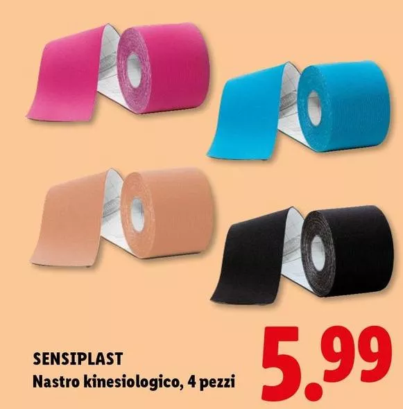 Sensiplast - Nastro Kinesiologico, 4 Pezzi