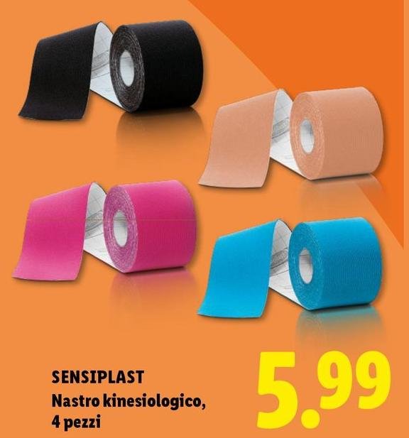 Sensiplast - Nastro Kinesiologico, 4 Pezzi