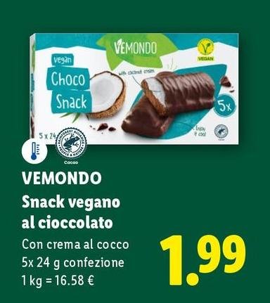 Vemondo - Snack Vegano Al Cioccolato
