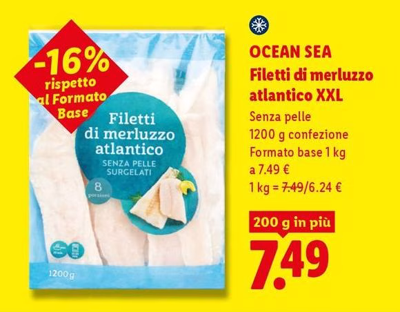 Ocean sea - Filetti Di Merluzzo Atlantico Xxl