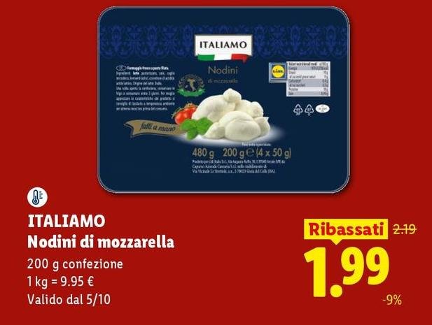 Italiamo - Nodini Di Mozzarella