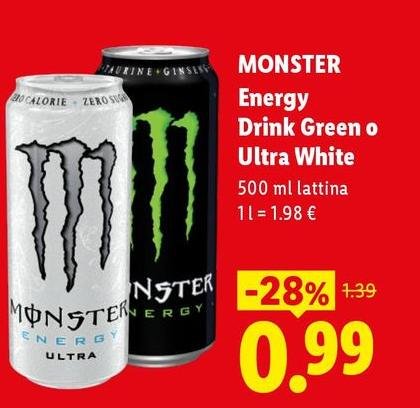Monster - Energy Drink Green O Ultra White