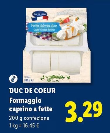 Duc De Coeur - Formaggio Caprino A Fette