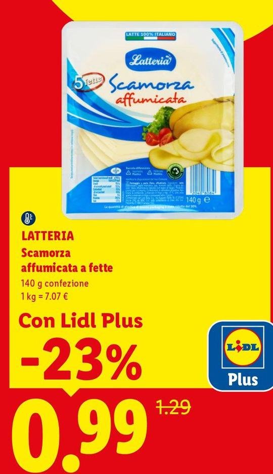 Latteria - Scamorza Affumicata A Fette