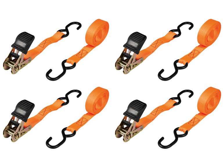 Set cinghie tiranti a cricchetto 2 o 4 pezzi