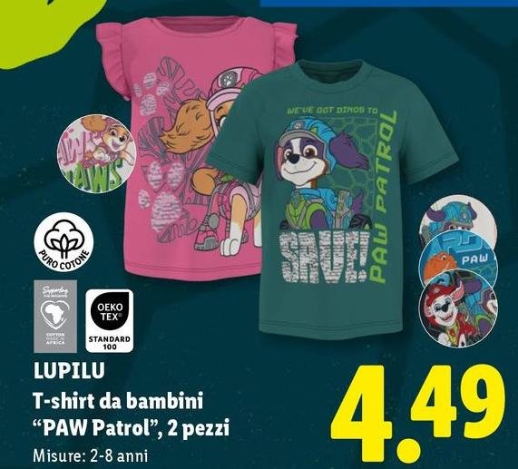 Lupilu - T-Shirt Da Bambini "Paw Patrol", 2 Pezzi