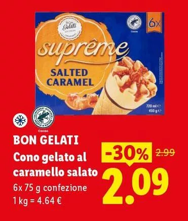 Bon Gelati - Cono Gelato Al Caramello Salato