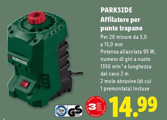 Parkside - Affilatore Per Punte Trapano