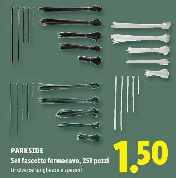 Parkside - Set Fascette Fermacavo