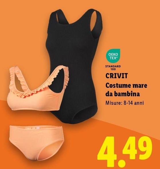 Crivit - Costume Mare Da Bambina