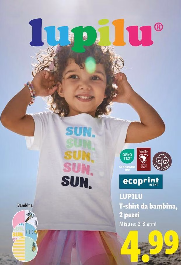 Lupilu - T-shirt De Bambina, 2 Pezzi