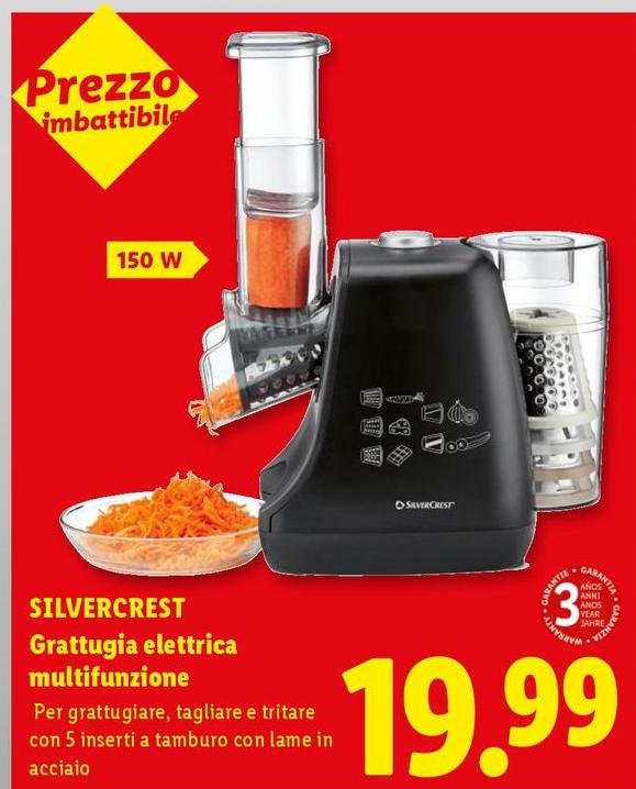 Silvercrest - Grattugia Elettrica Multifunzione