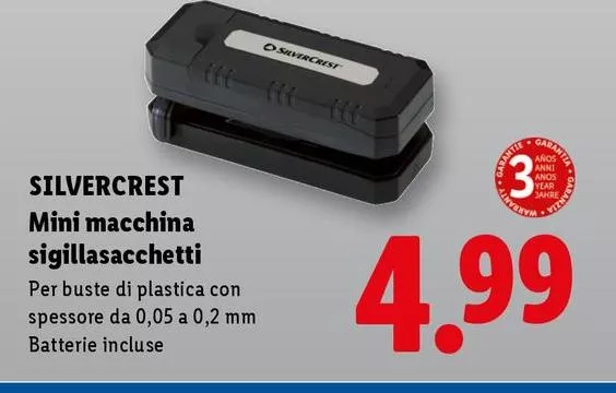 Silvercrest - Mini Macchina Sigillasacchetti