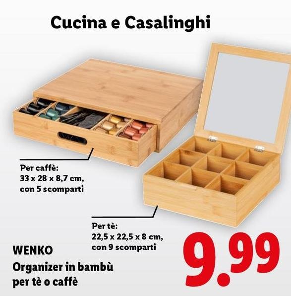Wenko - Organizer In Bambu Per Te O Caffe