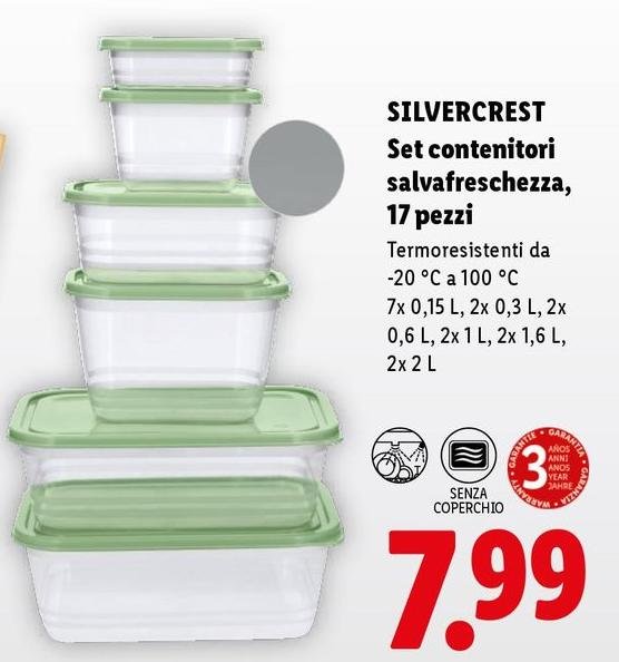 Silvercrest - Set Contenitori Salvafreschezza, 17 Pezzi