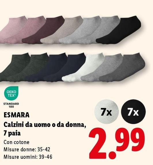 Esmara - Calzini Da Uomo O Da Donna, 7 Paia