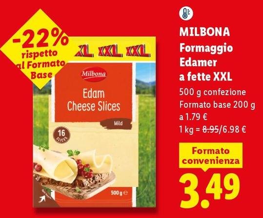 Milbona - Formaggio Edamer A Fette Xxl