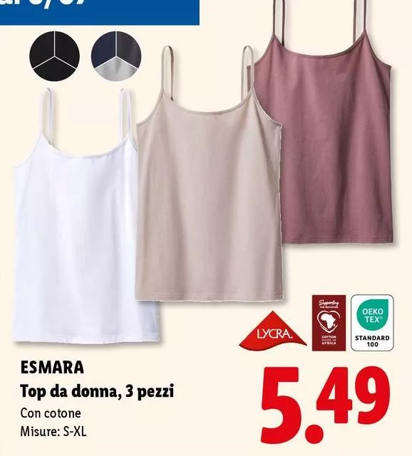 Esmara - Top Da Donna, 3 Pezzi